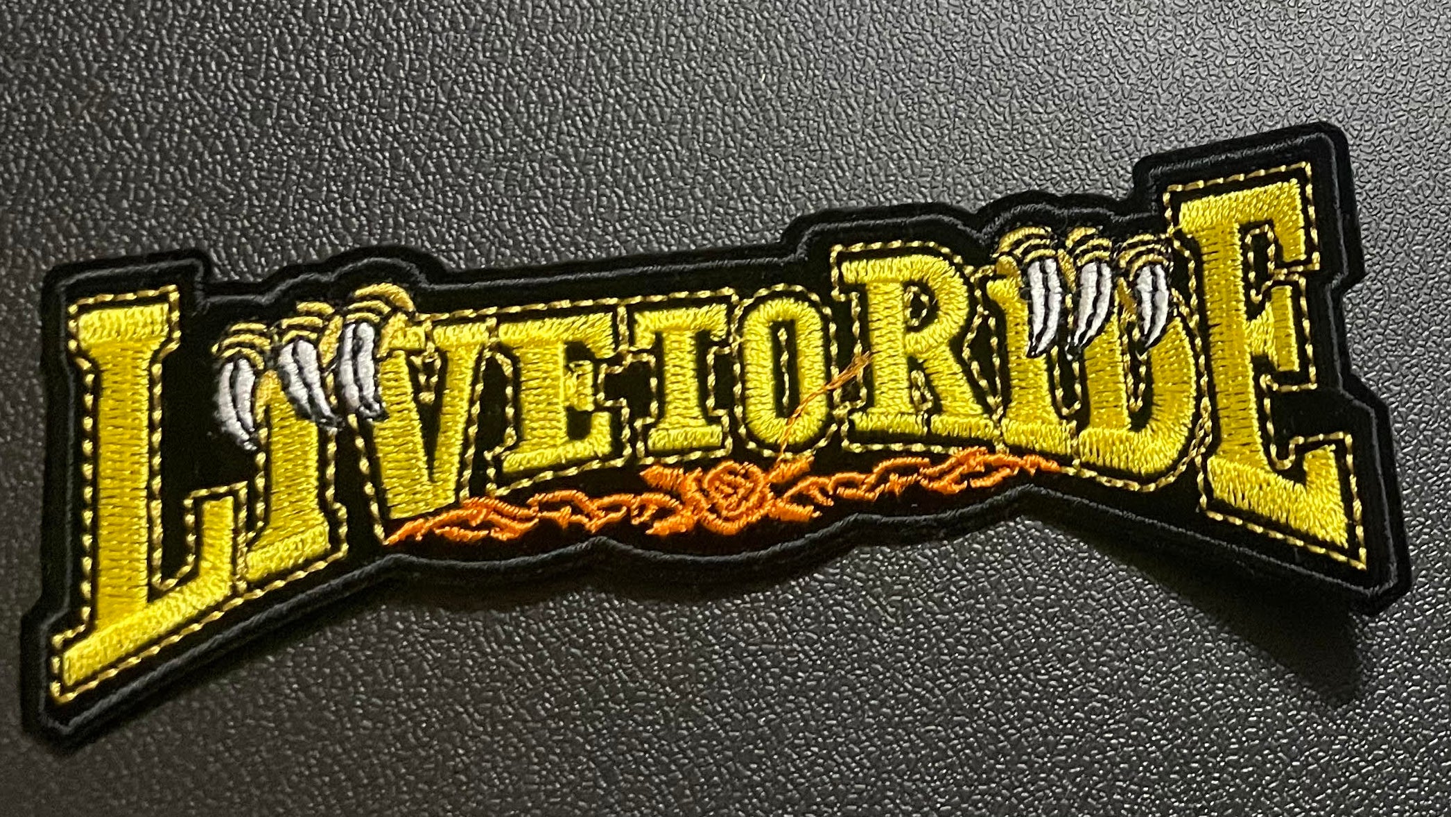Live To Ride Yellow Patch