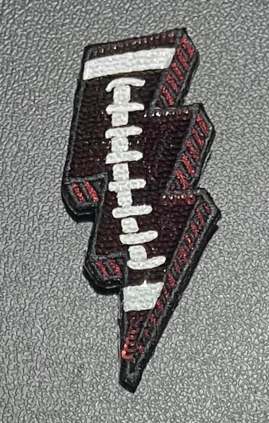 Football Lightning Bolt Patch