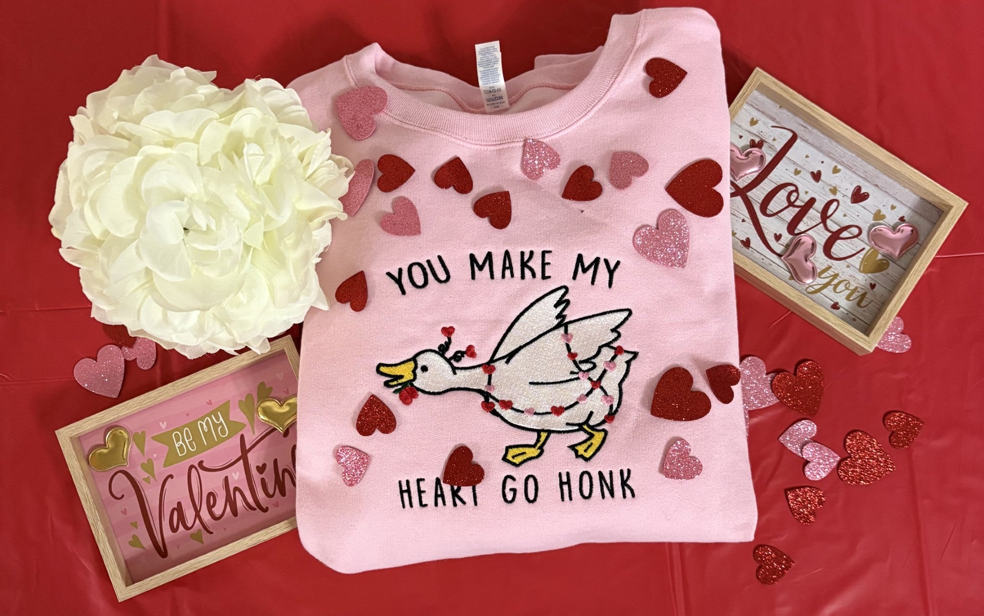 You Make My Heart Go Honk Embroidered Sweatshirt