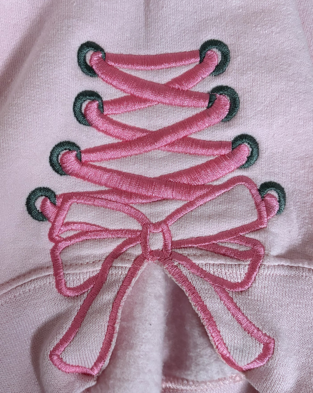 MAMA/SIDE LACE BOW SWEATSHIRT