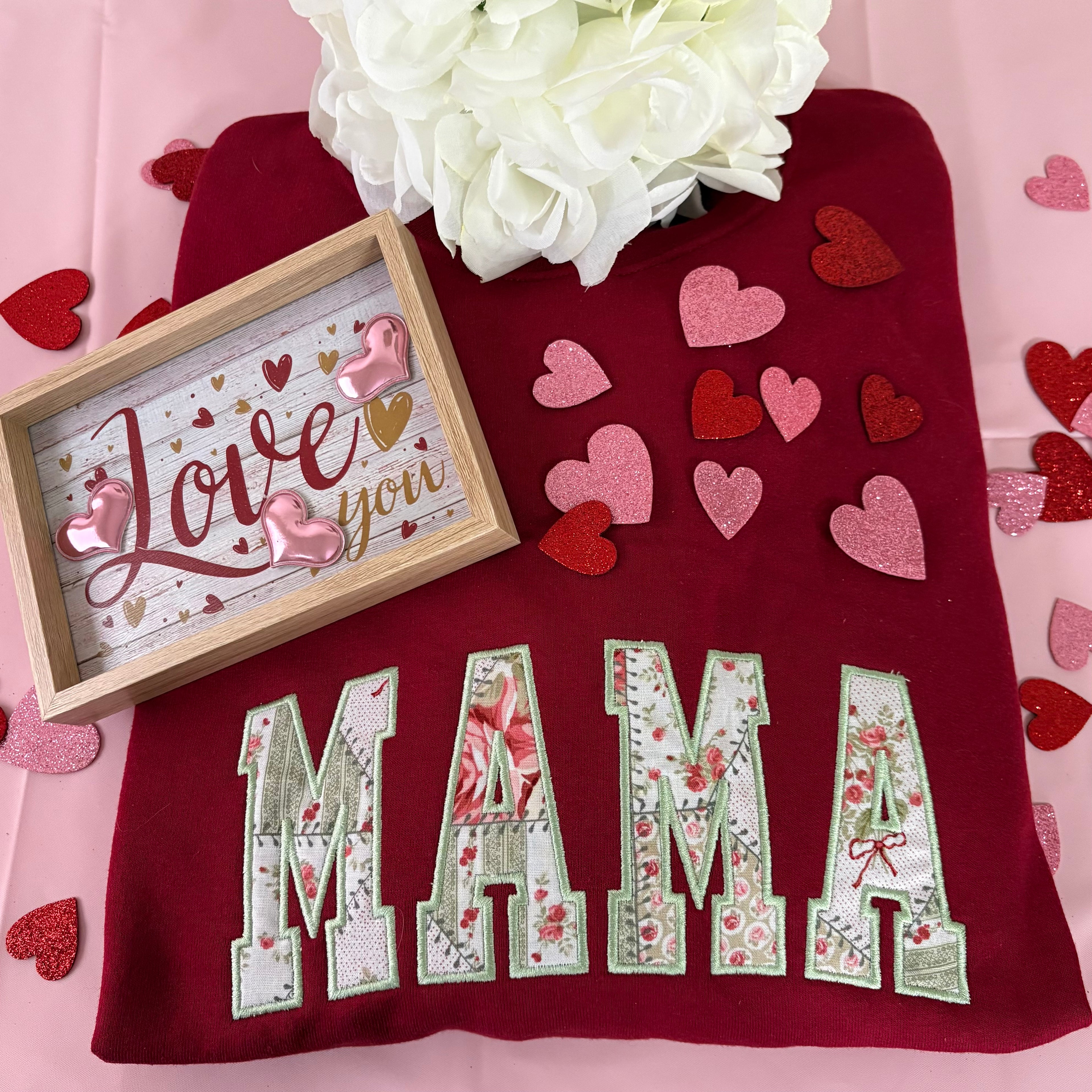 MAMA Applique Embroidery Design