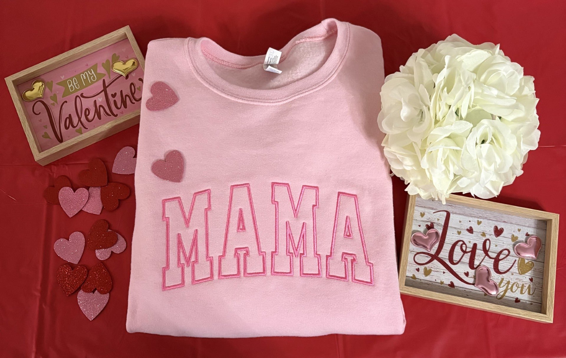 MAMA/SIDE LACE BOW SWEATSHIRT
